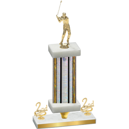 Premium Single Silver Glacier Second Place Golf Trophy