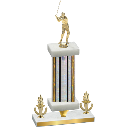 Premium Single Silver Glacier Victory Golf Trophy