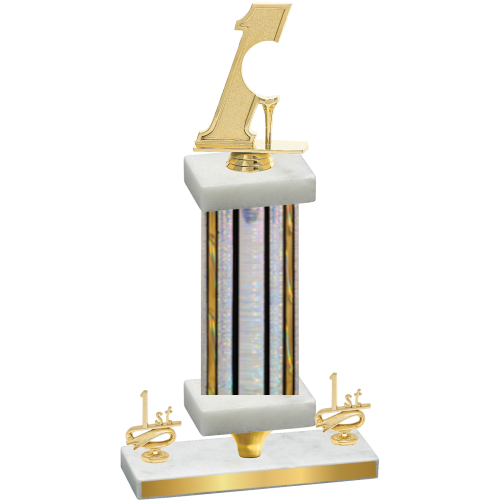 Premium Single Silver Glacier First Place Golf Trophy