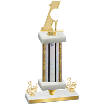 Premium Single Silver Glacier Third Place Golf Trophy