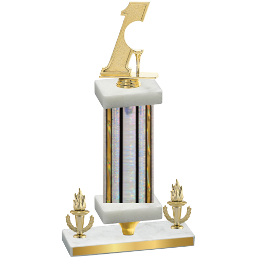 Premium Single Silver Glacier Victory Golf Trophy