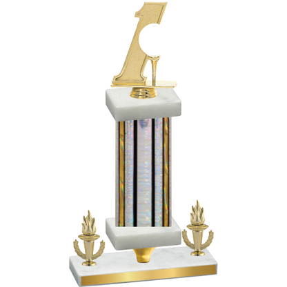 Premium Single Silver Glacier Victory Golf Trophy