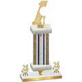 Premium Single Silver Glacier Year Golf Trophy