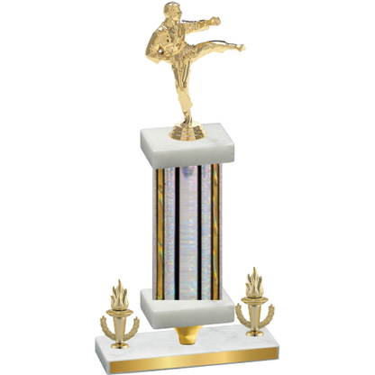 Premium Single Silver Glacier Victory Karate Trophy