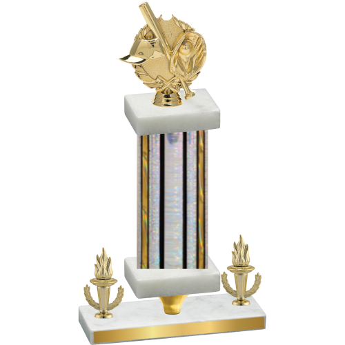 Premium Single Silver Glacier Victory Baseball Trophy