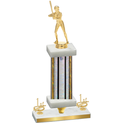 Premium Single Silver Glacier First Place Softball Trophy