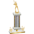 Premium Single Silver Glacier Second Place Softball Trophy