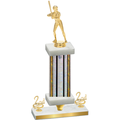 Premium Single Silver Glacier Second Place Softball Trophy