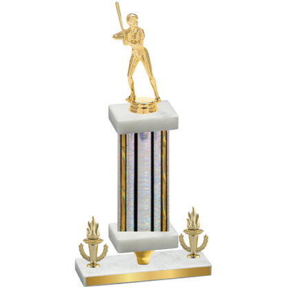 Premium Single Silver Glacier Victory Softball Trophy