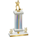 Premium Single Silver Carbon Fiber Year Hockey Trophy