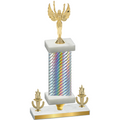 Premium Single Silver Carbon Fiber Victory Victory Trophy