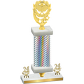 Premium Single Silver Carbon Fiber Year Pickleball Trophy