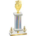 Premium Single Silver Carbon Fiber Victory Pickleball Trophy