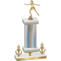 Premium Single Silver Carbon Fiber Victory Skater Trophy