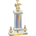 Premium Single Silver Carbon Fiber Victory Music Trophy