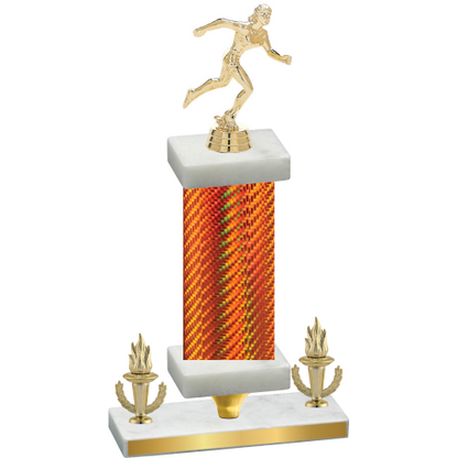 Premium Single Orange Carbon Fiber Victory Running Trophy