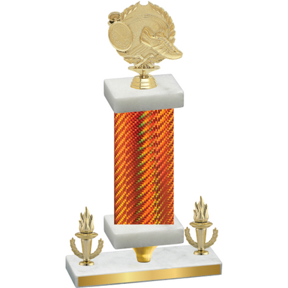 Premium Single Orange Carbon Fiber Victory Running Trophy