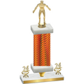 Premium Single Orange Carbon Fiber Year Wrestling Trophy