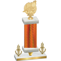 Premium Single Orange Carbon Fiber Victory Swimming Trophy