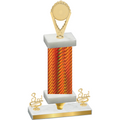Premium Single Orange Carbon Fiber Third Place Insert Trophy
