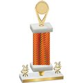 Premium Single Orange Carbon Fiber Year Insert Trophy