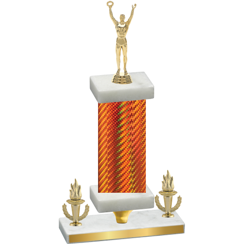 Premium Single Orange Carbon Fiber Victory Victory Trophy