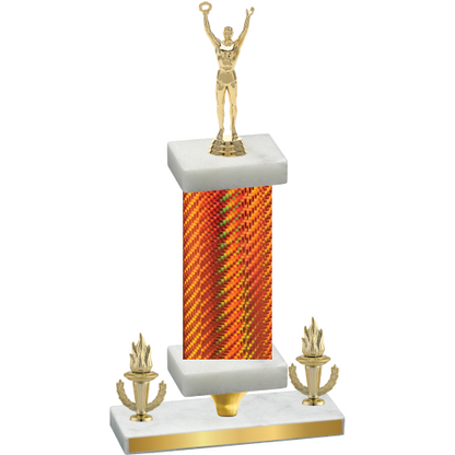 Premium Single Orange Carbon Fiber Victory Victory Trophy