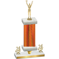 Premium Single Orange Carbon Fiber Year Victory Trophy
