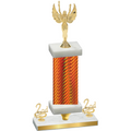 Premium Single Orange Carbon Fiber Second Place Victory Trophy