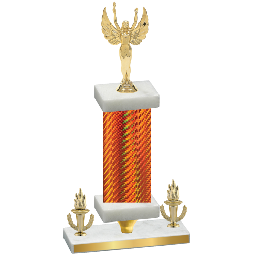 Premium Single Orange Carbon Fiber Victory Victory Trophy
