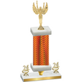 Premium Single Orange Carbon Fiber Year Victory Trophy