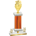 Premium Single Orange Carbon Fiber Year Pickleball Trophy
