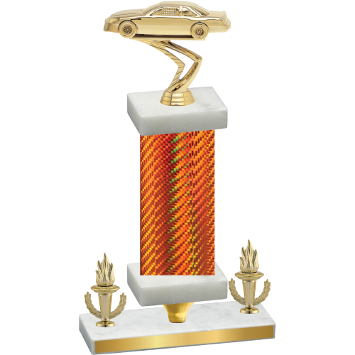 Premium Single Orange Carbon Fiber Victory Cars Trophy