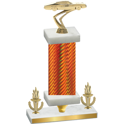 Premium Single Orange Carbon Fiber Victory Cars Trophy