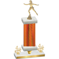 Premium Single Orange Carbon Fiber Fourth Place Skater Trophy
