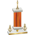 Premium Single Orange Carbon Fiber Victory Chess Trophy