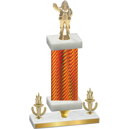 Premium Single Orange Carbon Fiber Victory Holiday Trophy