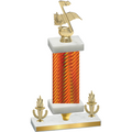 Premium Single Orange Carbon Fiber Victory Music Trophy