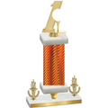 Premium Single Orange Carbon Fiber Victory Golf Trophy