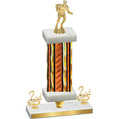Premium Single Orange Glacier Second Place Rugby Trophy