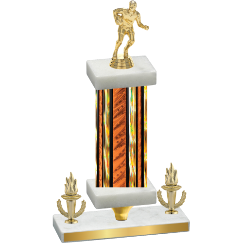 Premium Single Orange Glacier Victory Rugby Trophy