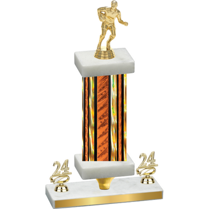 Premium Single Orange Glacier Year Rugby Trophy