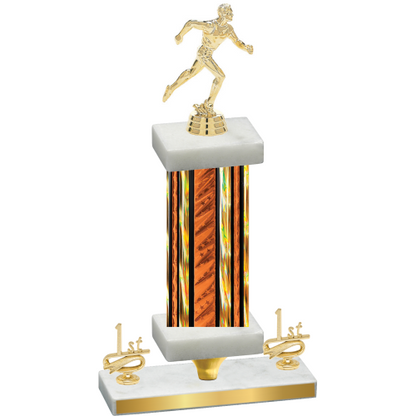 Premium Single Orange Glacier First Place Running Trophy