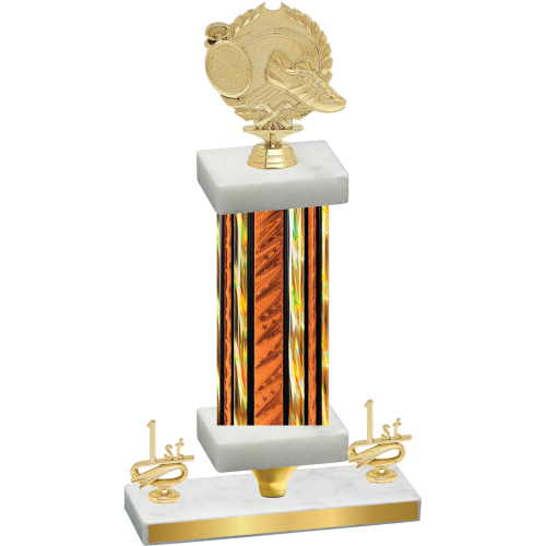 Premium Single Orange Glacier First Place Running Trophy