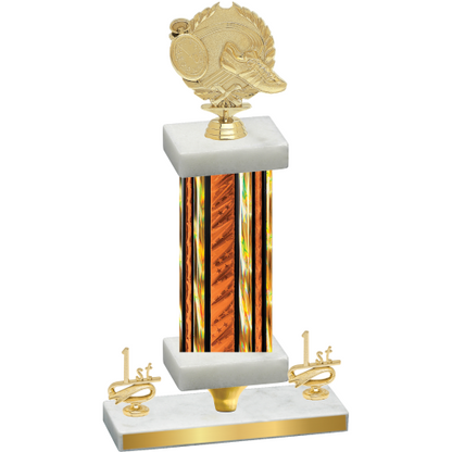 Premium Single Orange Glacier First Place Running Trophy