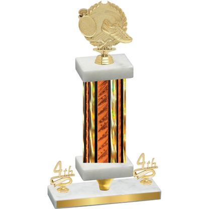 Premium Single Orange Glacier Fourth Place Running Trophy