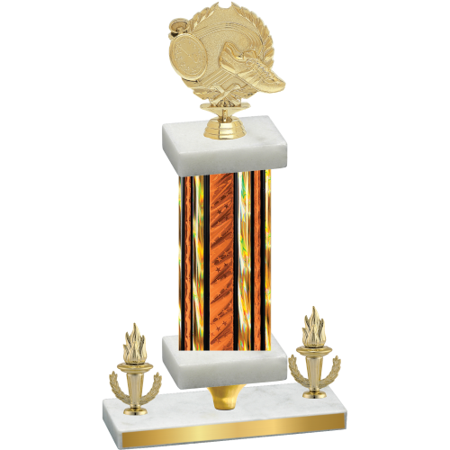 Premium Single Orange Glacier Victory Running Trophy