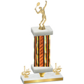 Premium Single Orange Glacier First Place Tennis Trophy