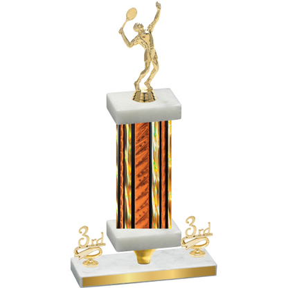 Premium Single Orange Glacier Third Place Tennis Trophy