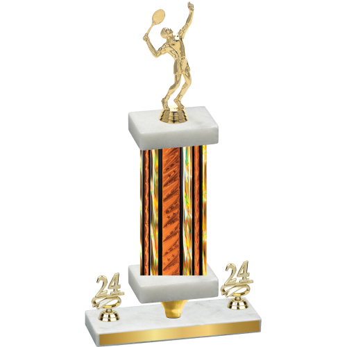 Premium Single Orange Glacier Year Tennis Trophy